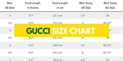 gucci clothing size chart|gucci shoe size chart youth.